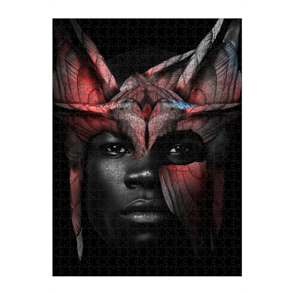 Puzzle Ravensburger "Bird Man Red" artboxONE - Natur,Tiere,Menschen,Männer