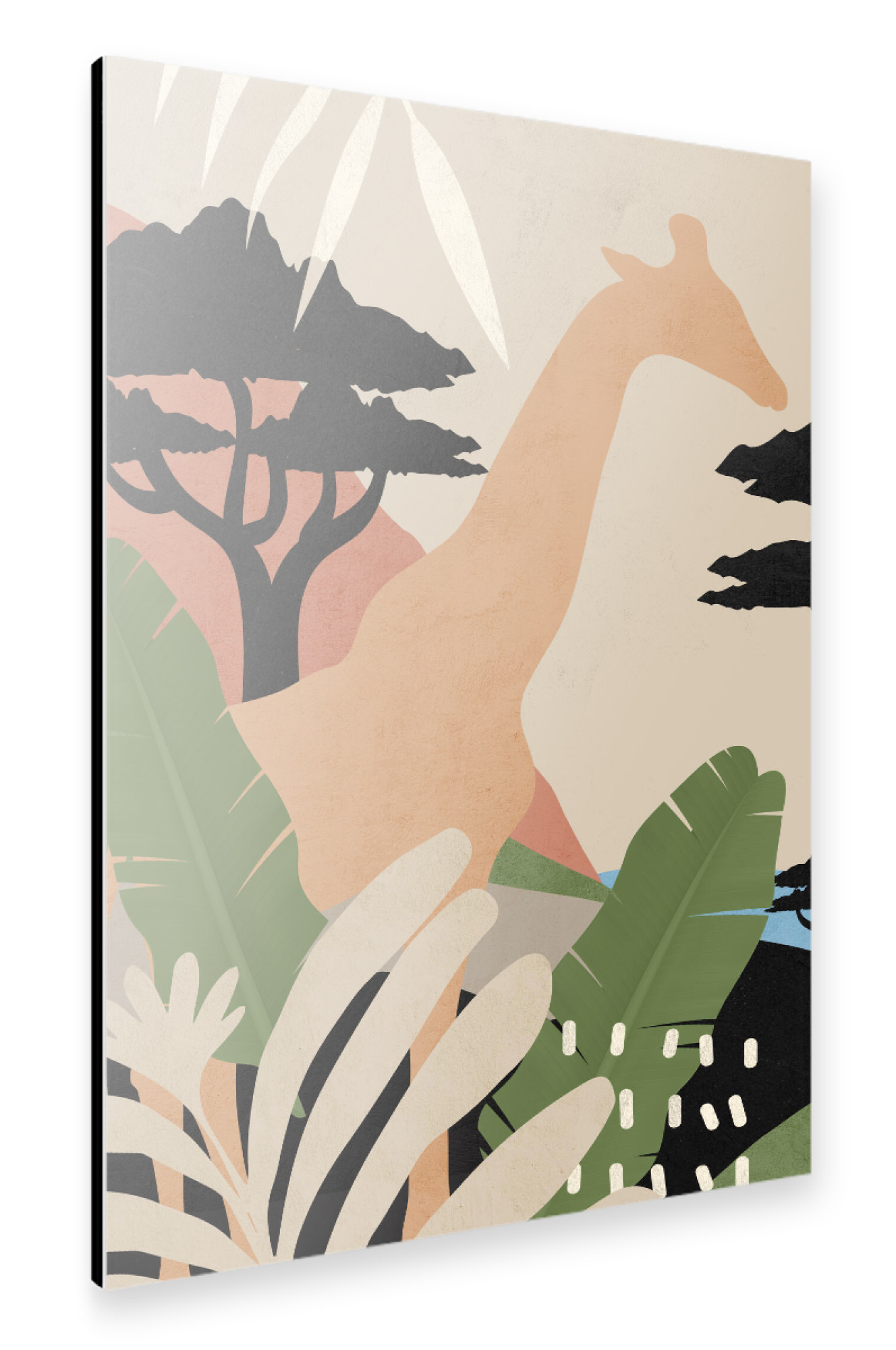 Alu-Dibond "Giraffe Orange" 30x20 cm artboxONE