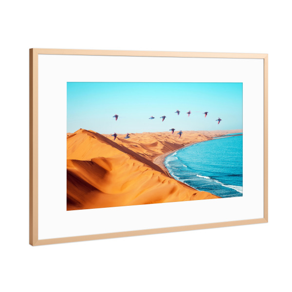 Poster mit Rahmen Kupfer "Desert Birds" artboxONE - Natur,Tiere