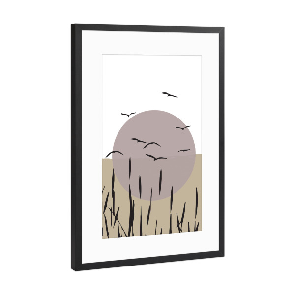 Poster mit Rahmen Schwarz (Metallic) "SCANDI MOOD" artboxONE - Natur,Tiere,Abstrakt