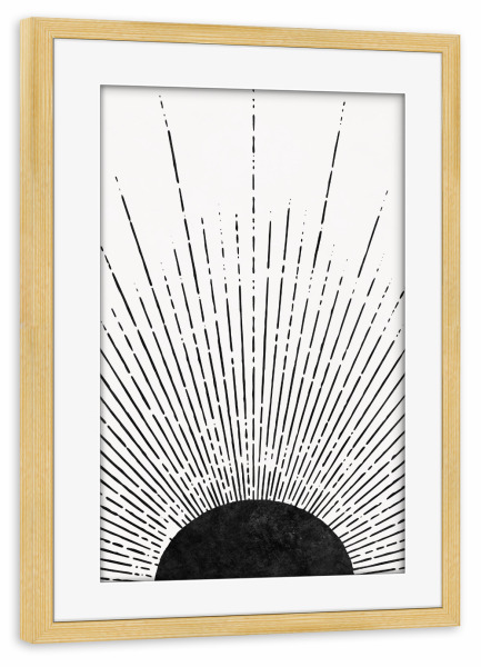 Poster mit Rahmen kiefer "Burst" artboxONE - Abstrakt,Geometrie