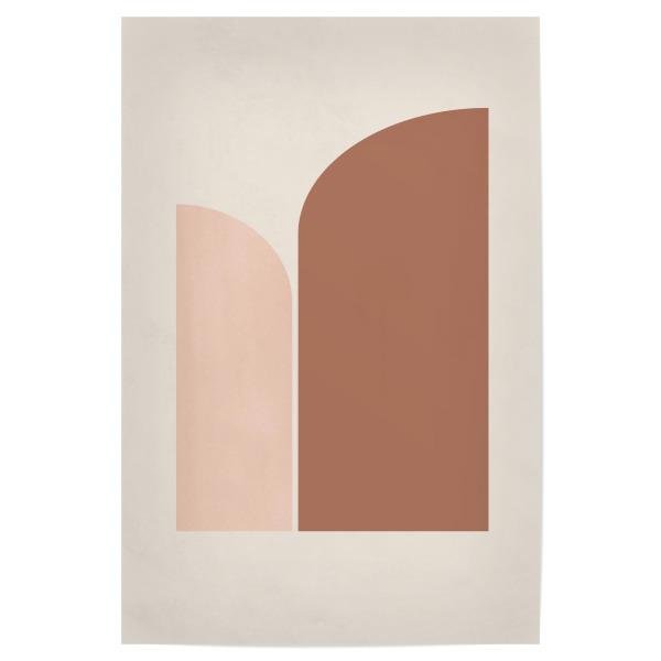 Poster "Retro Graphic brown and pink" artboxONE - Abstrakt,Geometrie