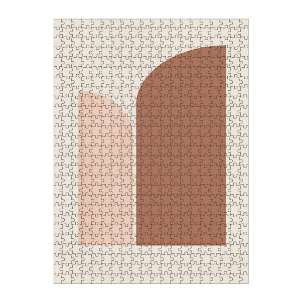 artboxONE Puzzle "Retro Graphic brown and pink" artboxONE - Abstrakt,Geometrie