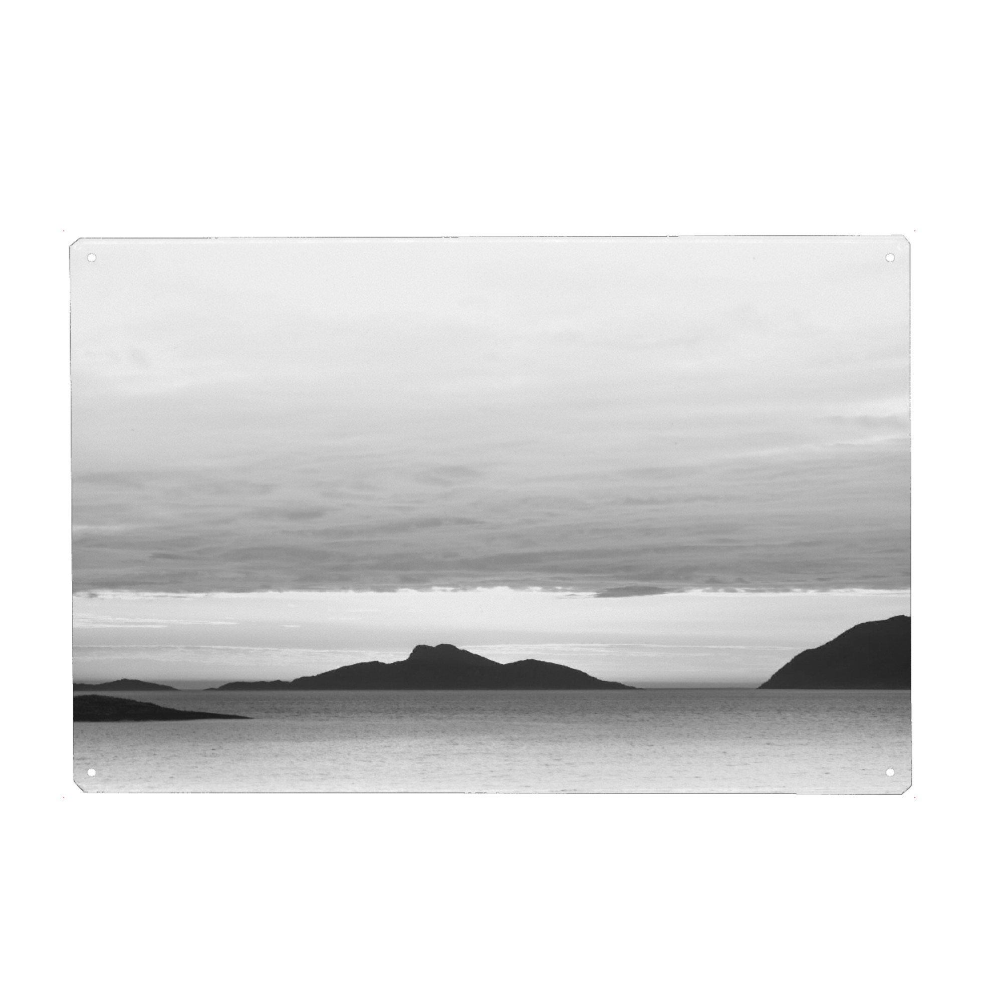 Metall Poster "Wolkenhorizont" artboxONE - Natur,Schwarzweiß,Reise / Strand und Meer