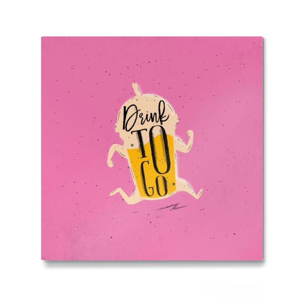 Galerie-Print "Ice drink to go pink" 30x30 cm artboxONE