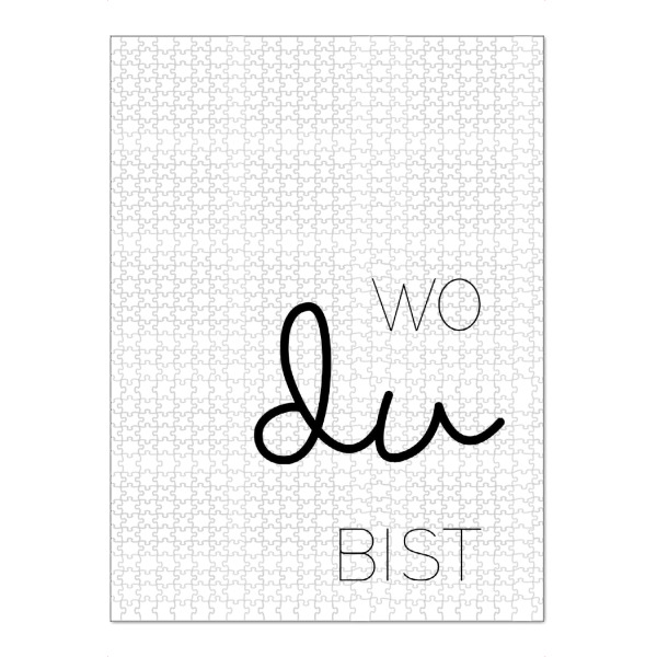 Puzzle Ravensburger "Wo du bist da will ich sein _links" artboxONE - Typografie,Schwarzweiß,Liebe