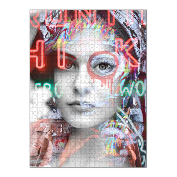 Puzzle Ravensburger "Woman Punk" artboxONE - Städte,Menschen