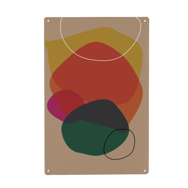 Metall Poster "SCANDI SHAPES" artboxONE - Abstrakt