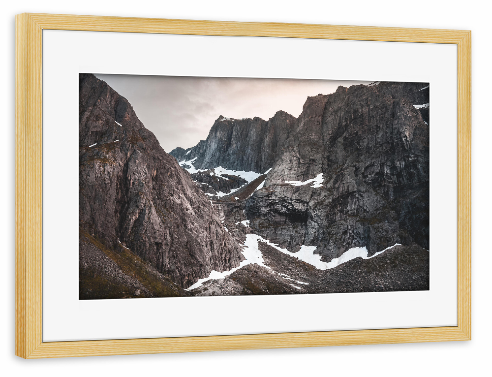 Poster mit Rahmen kiefer "Remains of Winter" artboxONE - Natur,Reise