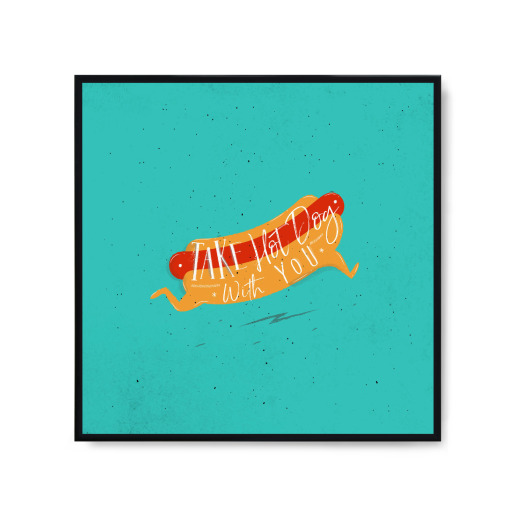 Hot dog to go turquoise