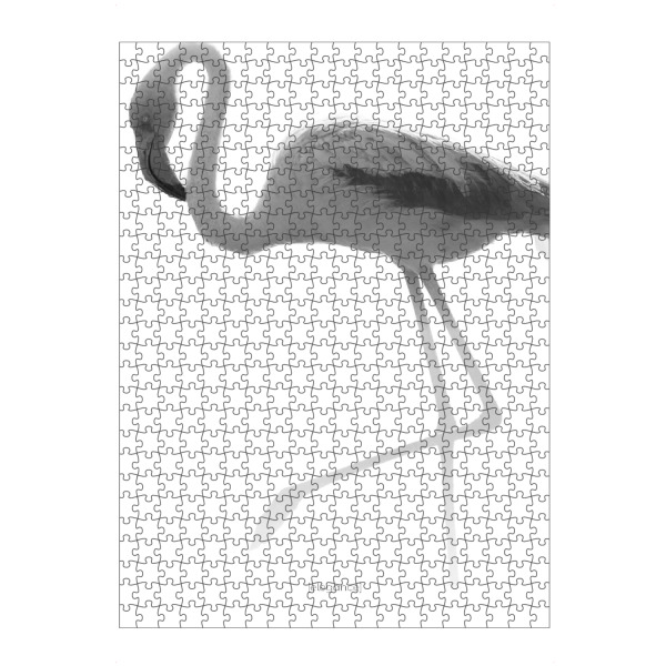 Puzzle Ravensburger "Elegance of a Flamingo" artboxONE - Natur,Tiere,Abstrakt,Schwarzweiß