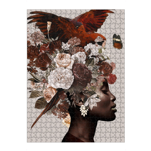 Floral Woman with Birds
