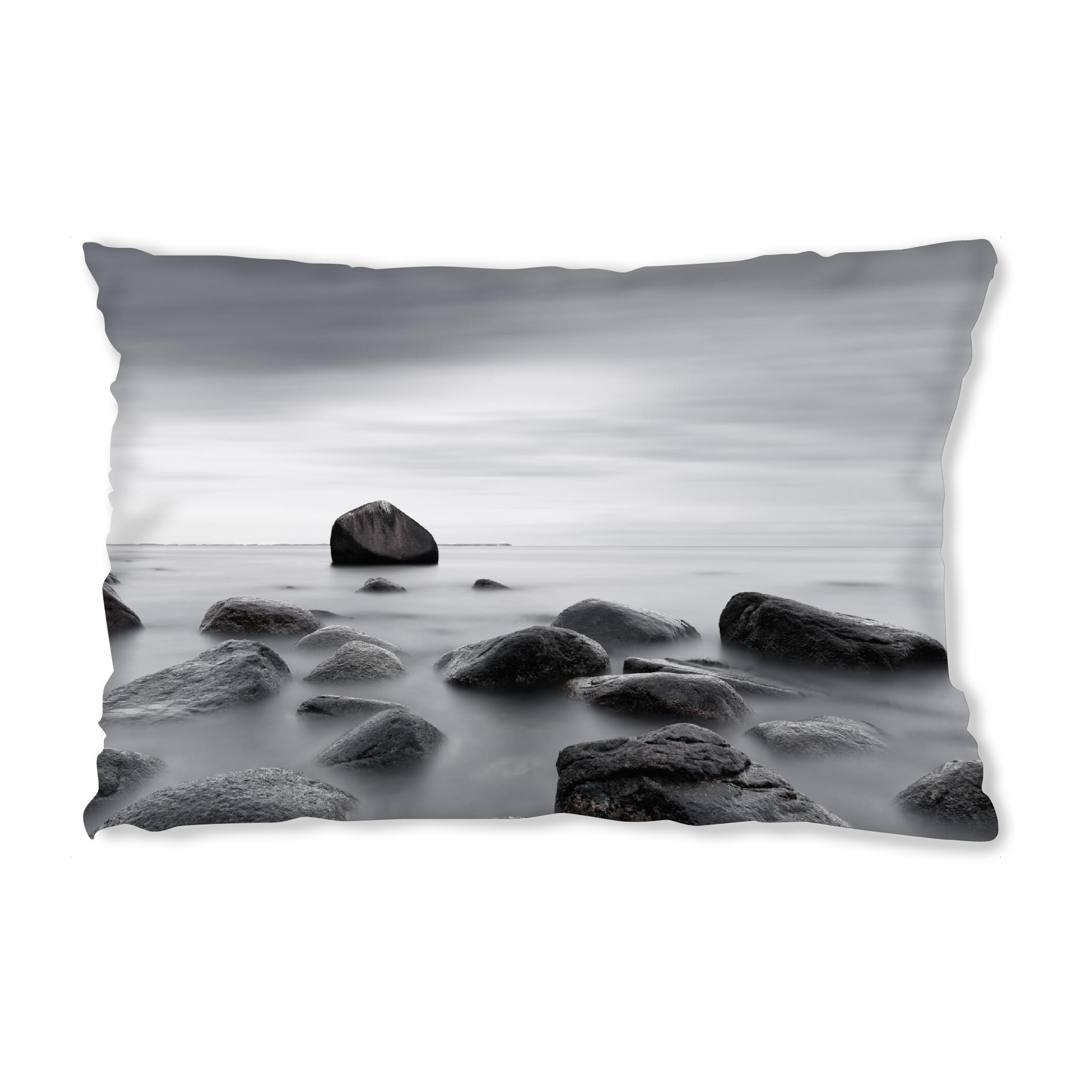 Design-Kissen "Beruhigung" artboxONE - Natur,Reise,Schwarzweiß,Reise / Strand und Meer