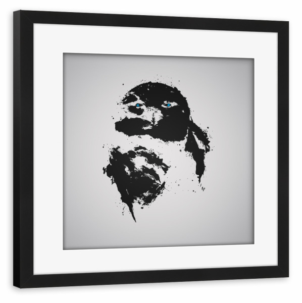 Poster mit Rahmen schwarz "Tinteneule" artboxONE - Typografie,Natur,Tiere