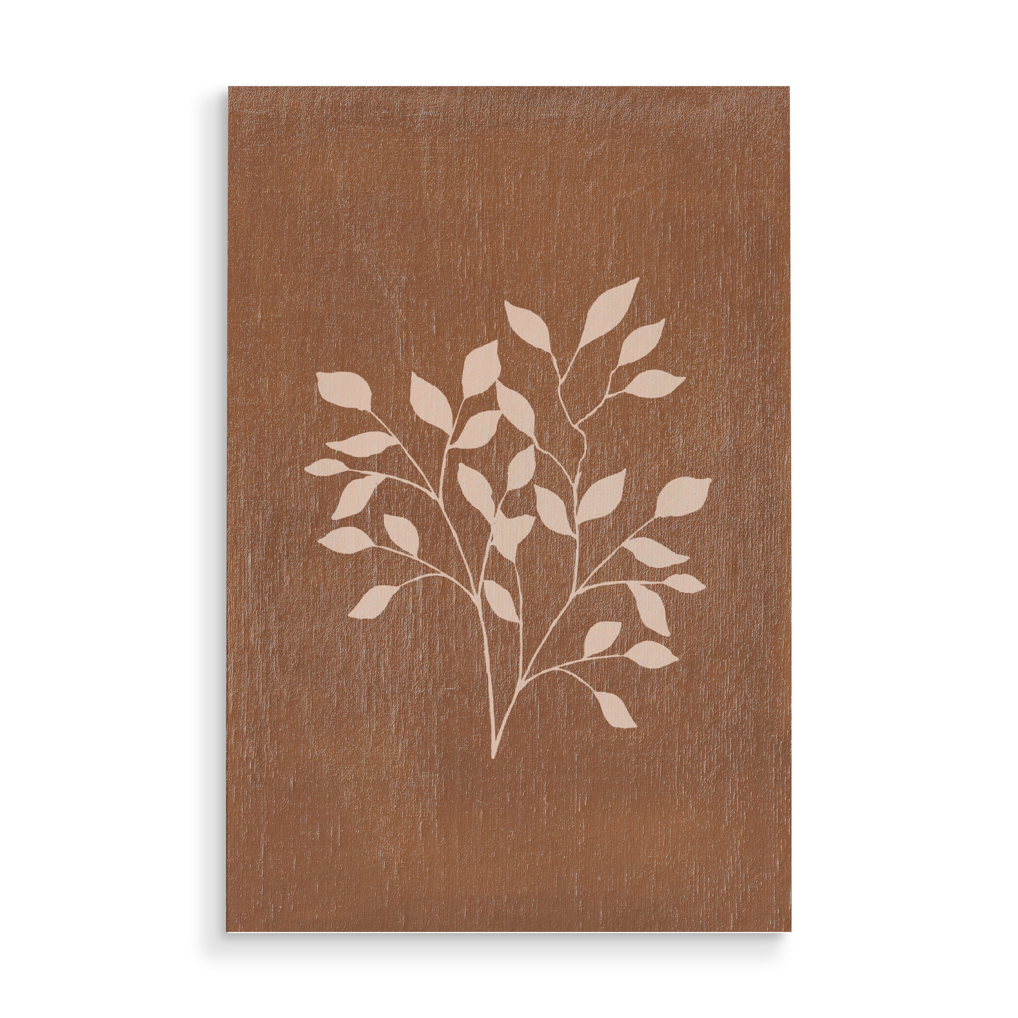 Holzbild "Terracotta Branch" artboxONE - Natur,Floral,Abstrakt