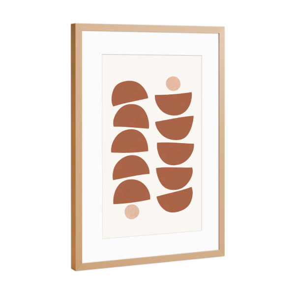 Poster mit Rahmen Kupfer "Terracotta Pattern" artboxONE - Abstrakt,Geometrie