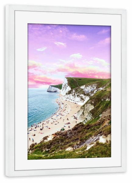 Poster mit Rahmen weiß "Beach Dream" artboxONE - Natur,Menschen