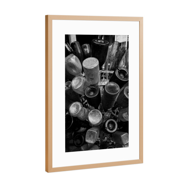 Poster mit Rahmen Kupfer "Glass bottles" artboxONE - Reise,Essen & Trinken