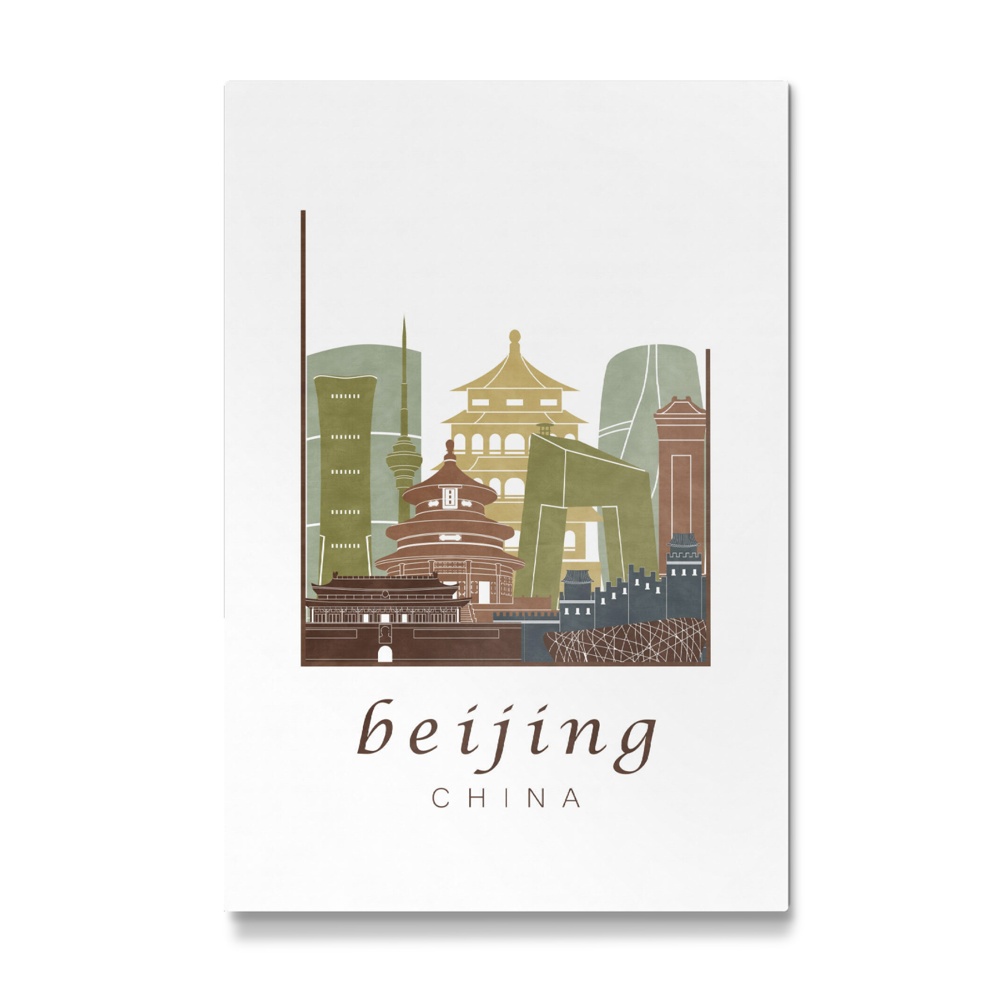 Galerie-Print "Beijing skyline light brown" 30x20 cm artboxONE
