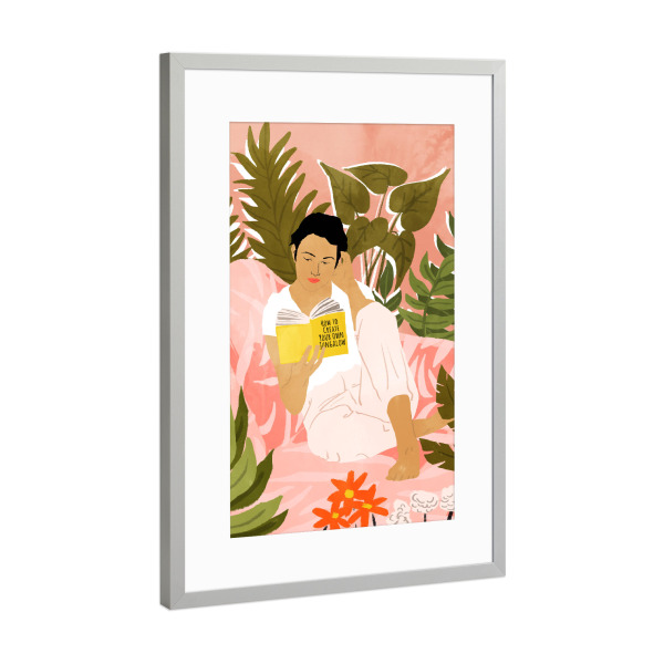 Poster mit Rahmen Silber "How To Create Your Own Junglow" artboxONE - Natur,Menschen