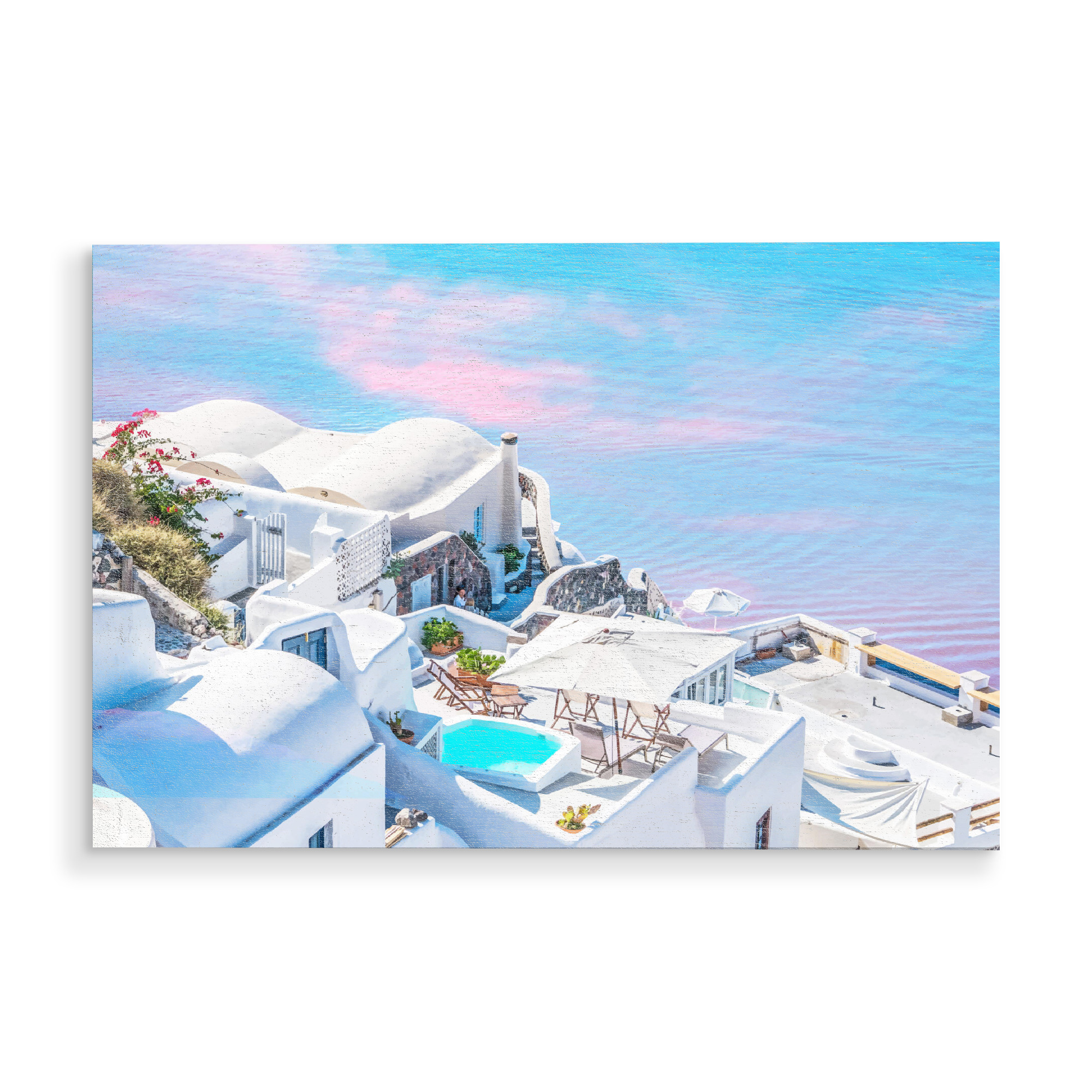 Holzbild "Greece Dreams" artboxONE - Städte,Architektur