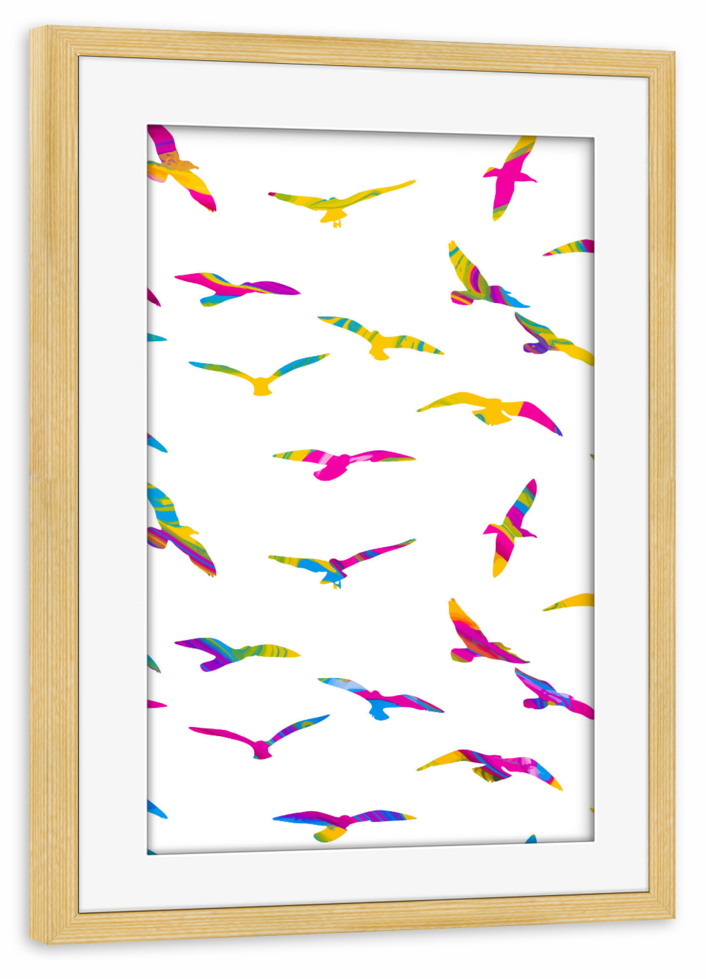 Poster mit Rahmen kiefer "Wild & Free" artboxONE - Natur,Tiere,Abstrakt