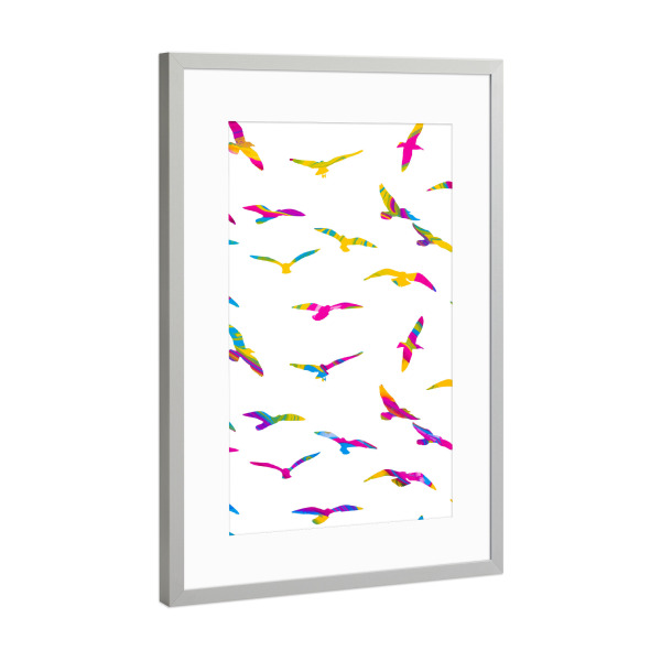 Poster mit Rahmen Silber "Wild & Free" artboxONE - Natur,Tiere,Abstrakt