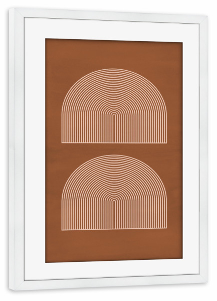 Poster mit Rahmen weiß "Modern Mid-century" artboxONE - Abstrakt,Geometrie