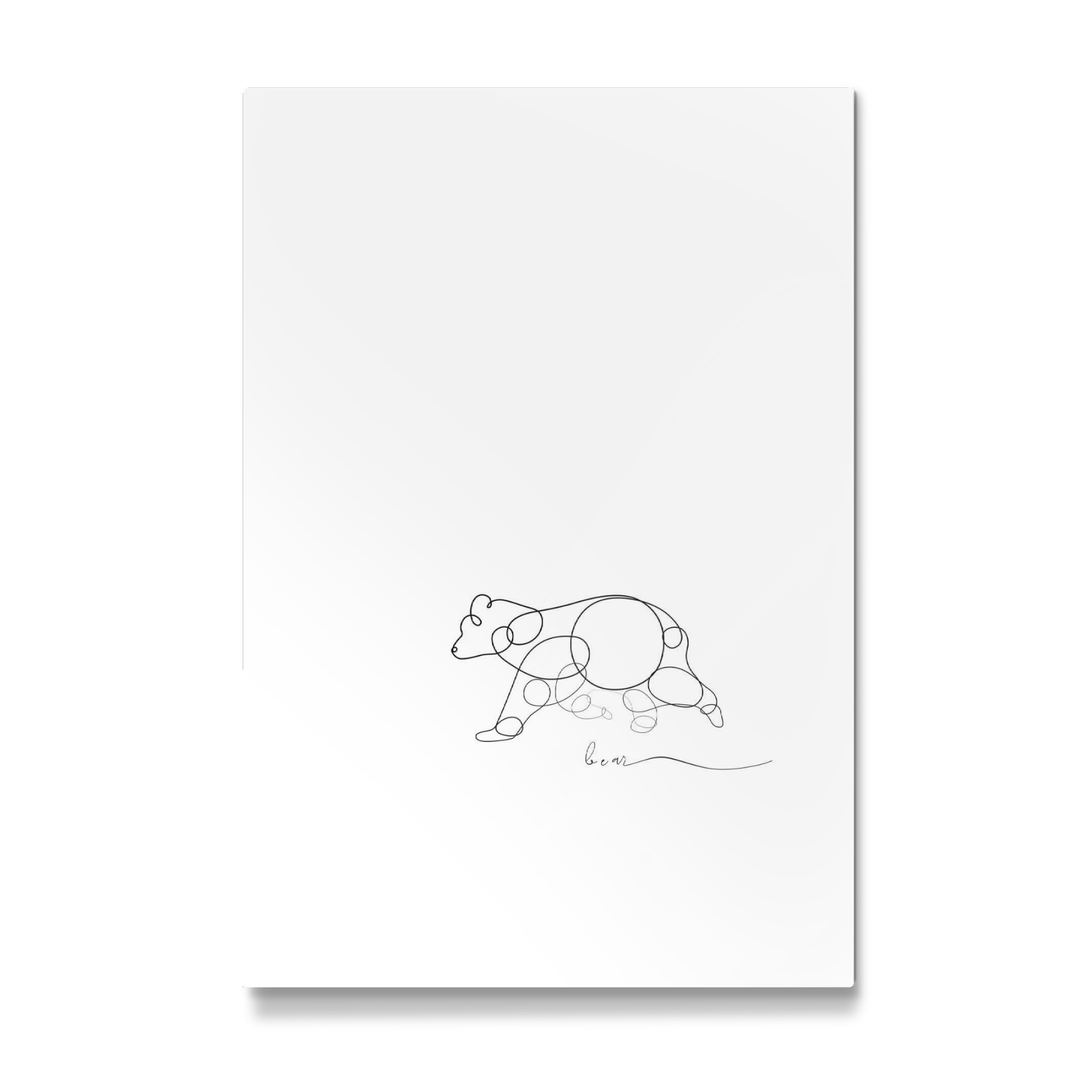 Galerie-Print "Animal pen line bear" 75x50 cm artboxONE