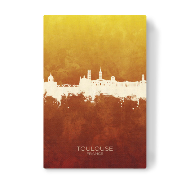 Leinwandbild "Toulouse France Skyline RedYellow" artboxONE - Städte