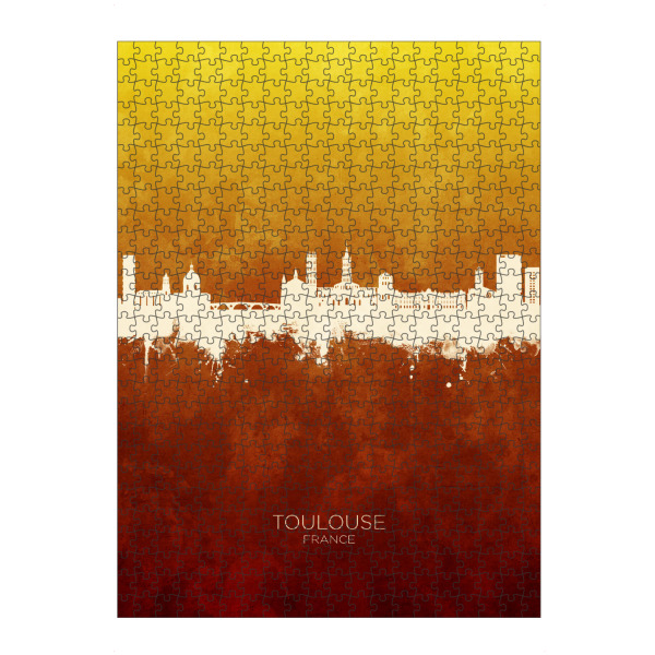 artboxONE Puzzle "Toulouse France Skyline RedYellow" artboxONE - Städte