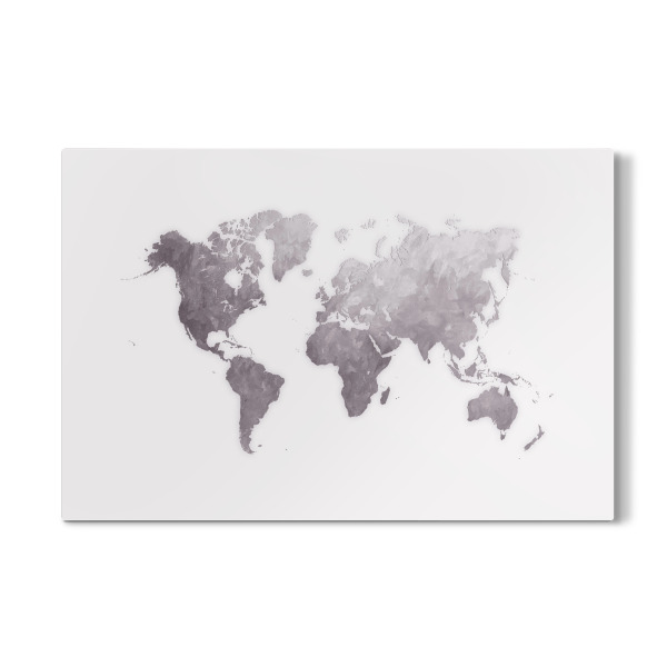 Galerie-Print "World map grey" 30x20 cm artboxONE