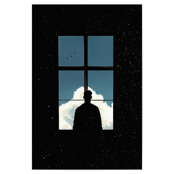 Poster "Stay home" artboxONE - Abstrakt,Menschen,Galaxy