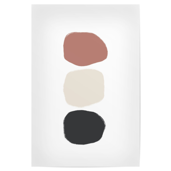 Poster "Three Stones - Colored" artboxONE - Abstrakt,Geometrie - Abstrakt,Formen,Boho,Bohemian,Minimalismus,Abstract,Geometrie,Geometry,Forms,Circle