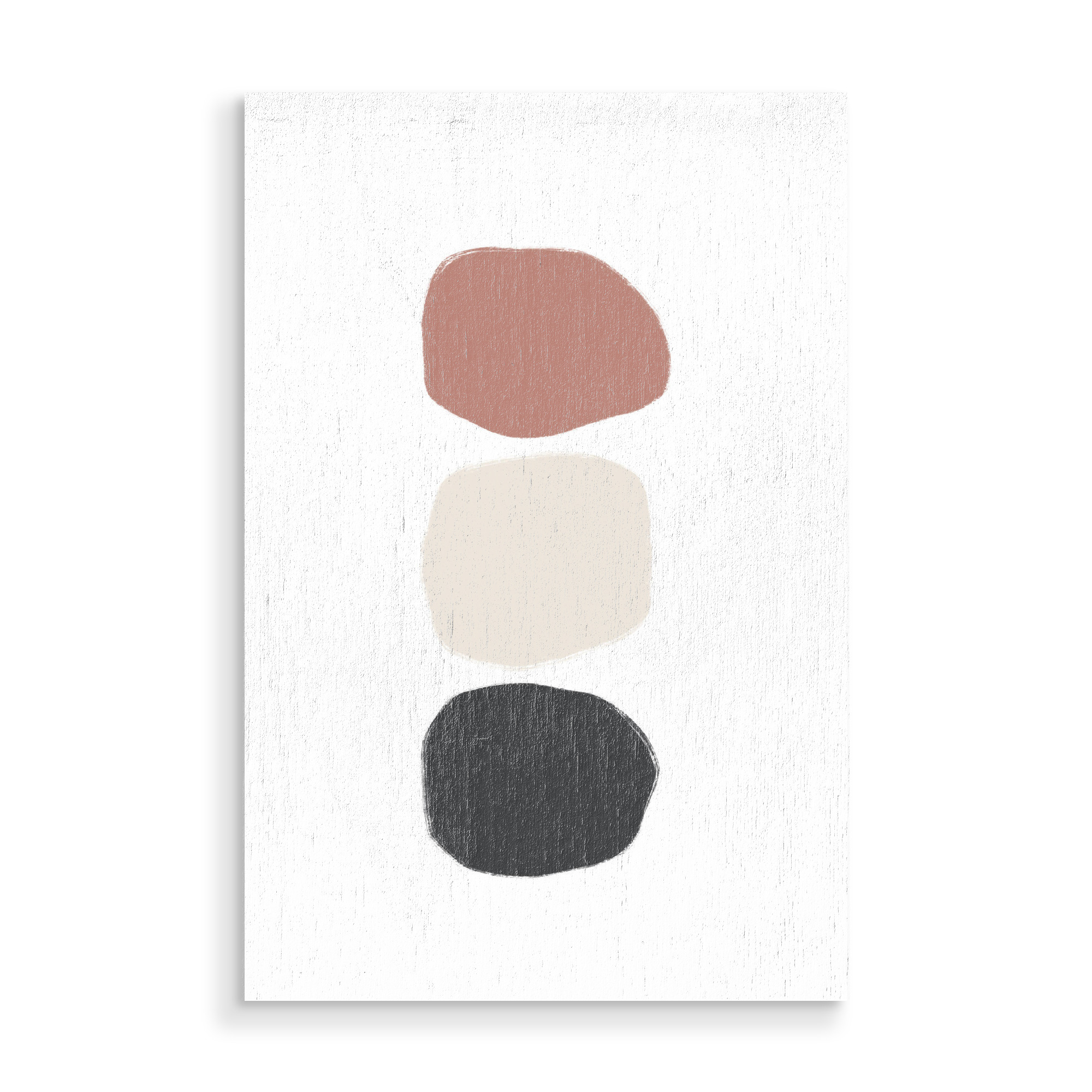 Holzbild "Three Stones - Colored" artboxONE - Abstrakt,Geometrie - Abstrakt,Formen,Boho,Bohemian,Minimalismus,Abstract,Geometrie,Geometry,Forms,Circle