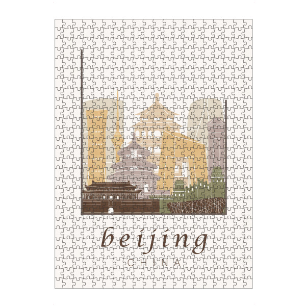 Puzzle Ravensburger "Beijing skyline rustic" artboxONE - Städte,Architektur