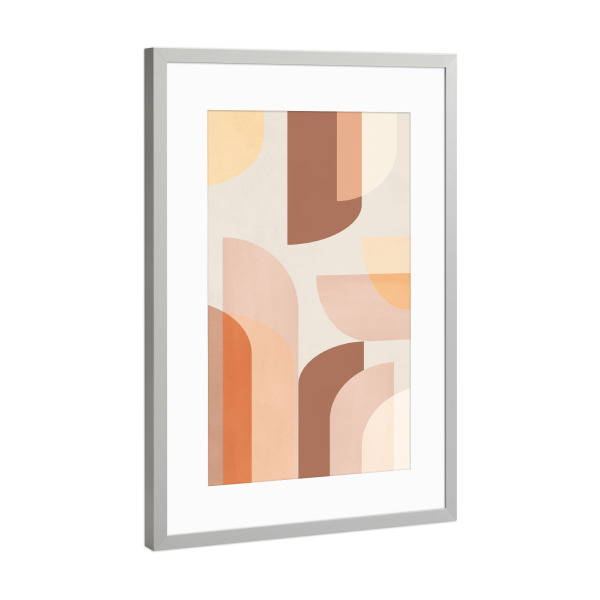 Poster mit Rahmen Silber "Retro Geometric" artboxONE - Abstrakt,Geometrie