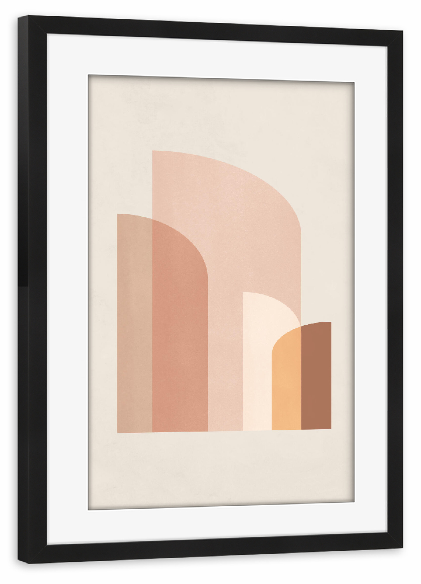 Poster mit Rahmen schwarz "Retro Geometric Shapes" artboxONE - Abstrakt,Geometrie