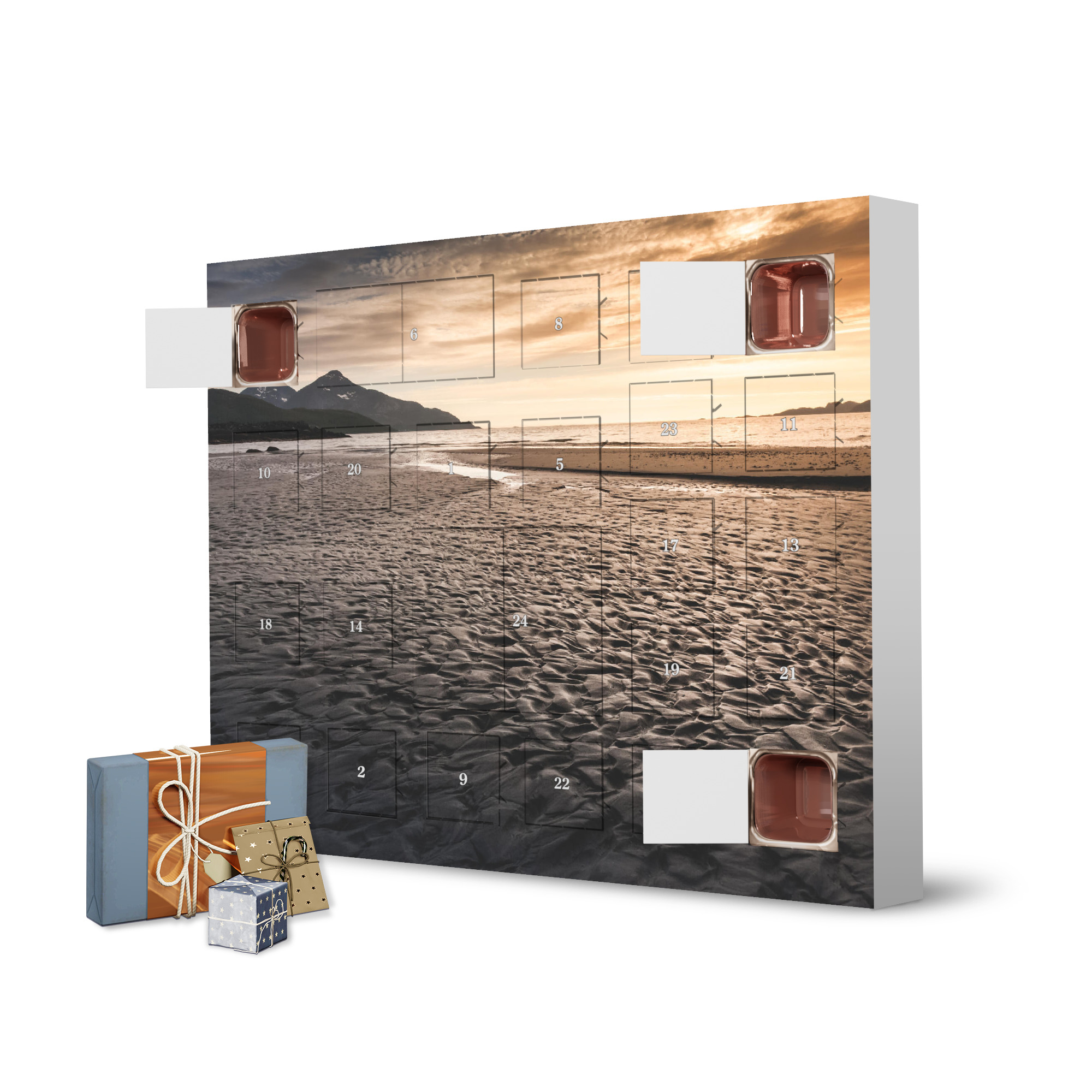 Adventskalender zum Selbstbefüllen Nordic Beach artboxONE Adventskalender Natur