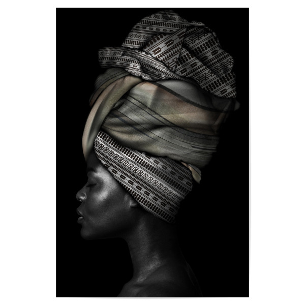 Poster 30x20 cm "Woman African Black" artboxONE - Natur,Menschen