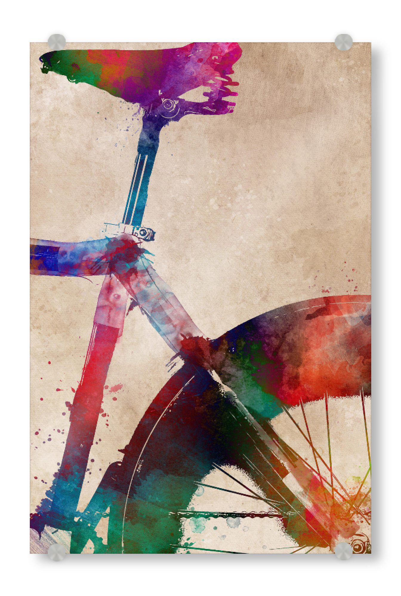 Acrylglasbild "Bicycle frame art" artboxONE - Sport,Sport / Motivation