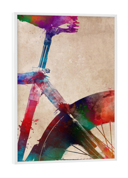 Poster mit weißem Rahmen "Bicycle frame art" artboxONE - Sport,Sport / Motivation