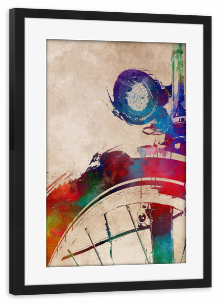 Poster mit Rahmen schwarz "Bicycle arts" artboxONE - Sport,Sport / Motivation