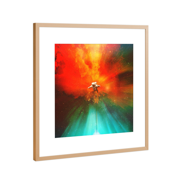 Poster mit Rahmen Kupfer "Stranded" artboxONE - Menschen,Galaxy