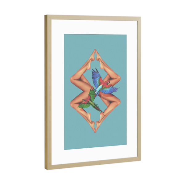 Poster mit Rahmen Gold "Bodies" artboxONE - Natur,Abstrakt,Menschen