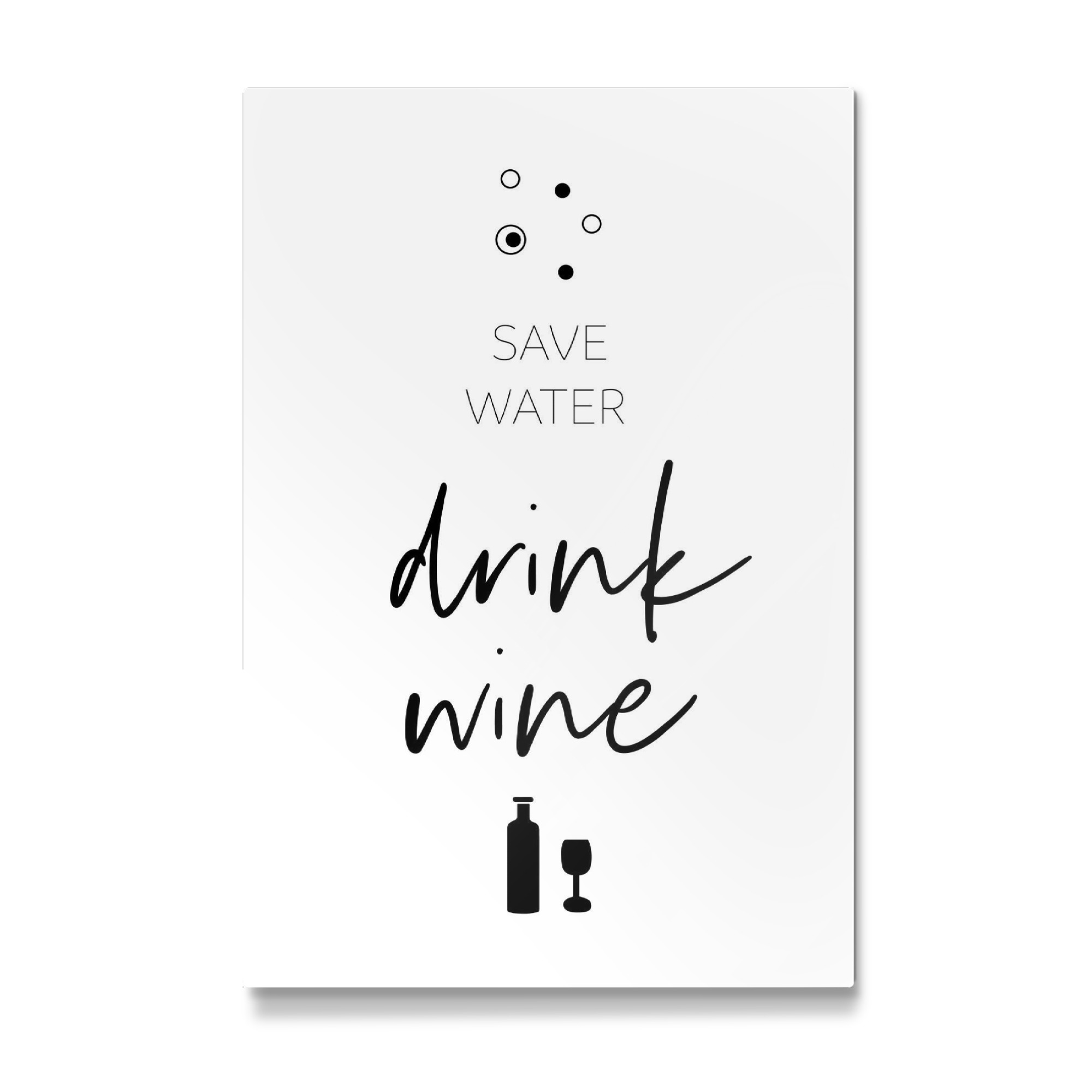 Galerie-Print "SAVE WATER - DRINK WINE" 75x50 cm artboxONE