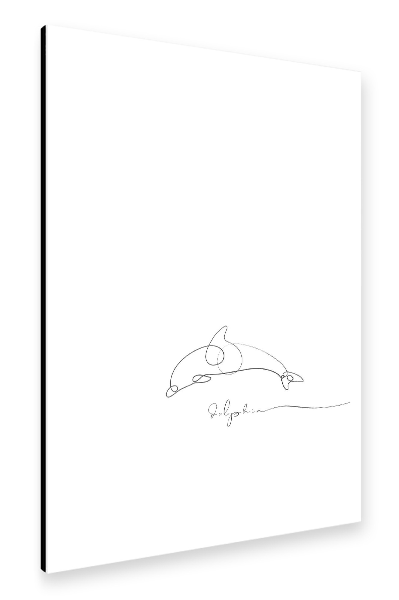 Alu-Dibond "Animal pen line dolphin" 75x50 cm artboxONE