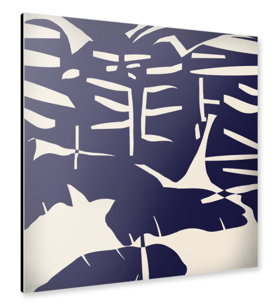 Alu-Dibond "Leaf Blue" 30x30 cm artboxONE