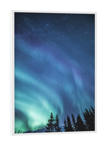 Poster mit weißem Rahmen "Hipsterpolarlicht" artboxONE - Natur,Reise,Galaxy