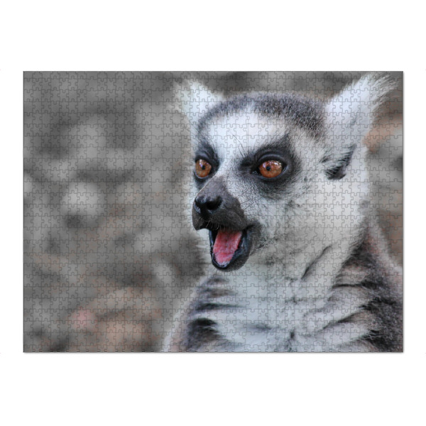 Puzzle Ravensburger "Lemure ck" artboxONE - Natur,Tiere - Lemure,Primaten,Madagaska,Colorkey,Tier,Nature,Natur,Portrait,Funny,Lustig,Witzig,Animal